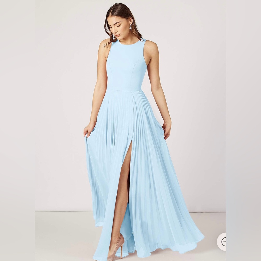 Azazie- Lindie Sky Blue Bridesmaid dress